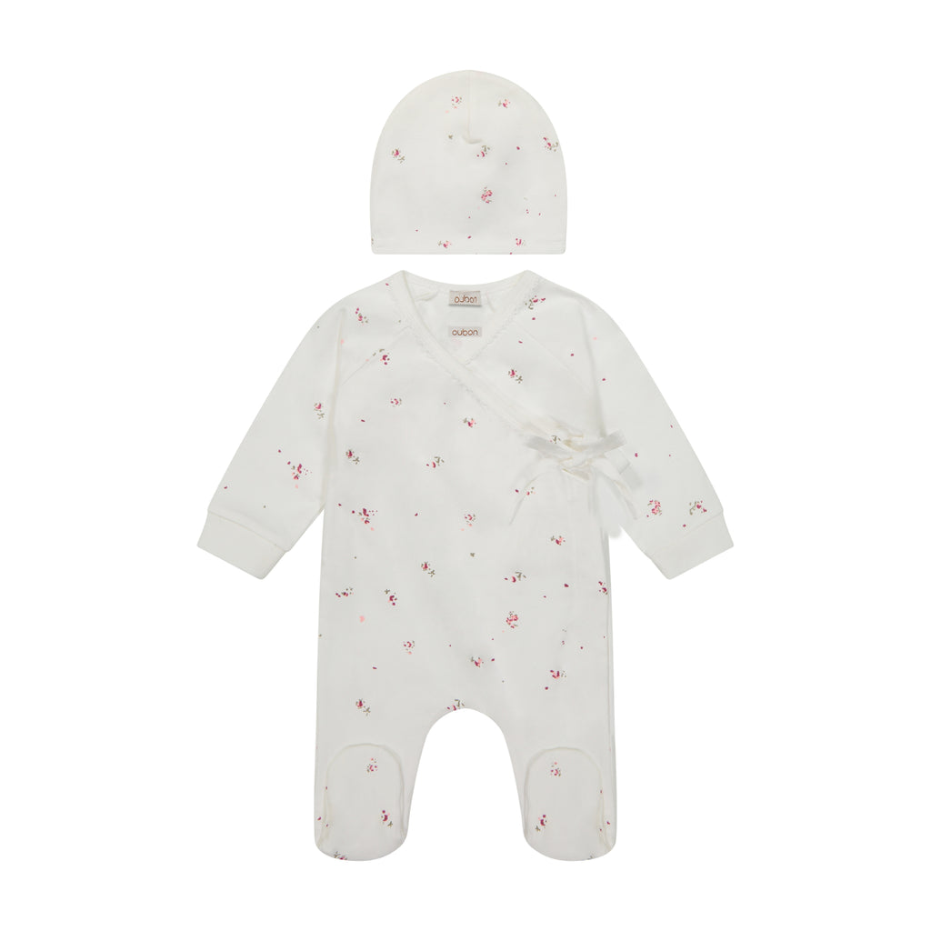 Oubon Baby Pink Floral Onepiece Set