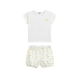 Yellow Floral Bloomer + T-Shirt