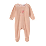 Pink Shoes Velour Footie