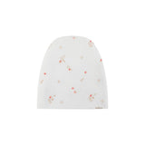 Off White Floral Coral Footie + Hat