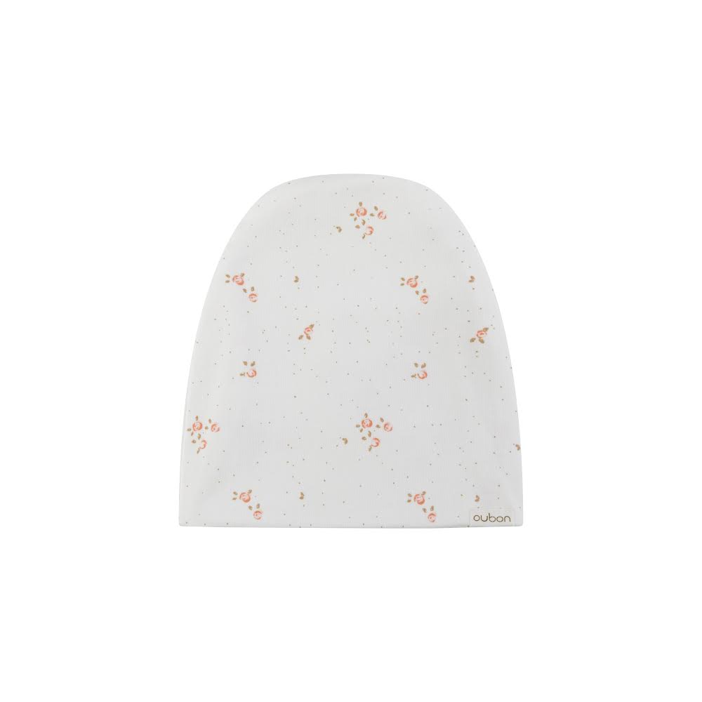 Off White Floral Footie + Hat
