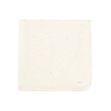 White Cotton Allover Star/Heart Print Blanket