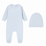 Velour Star All Over Print Footie & Hat - Boys