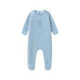 Boy In Snow Print Velour Footie - Boys