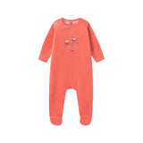 Bootie Print Velour Footie & Hat - Girls