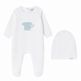 Phone Print Cotton Footie & Hat - Boys