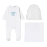 Phone Print Cotton Footie & Hat - Boys