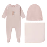Bear With Sack Print Cotton Blanket - Girls