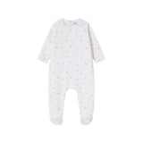 Red And Pink Floral Print Footie & Hat - Girls