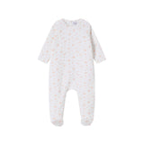 Floral Cluster Print Footie & Hat - Girls