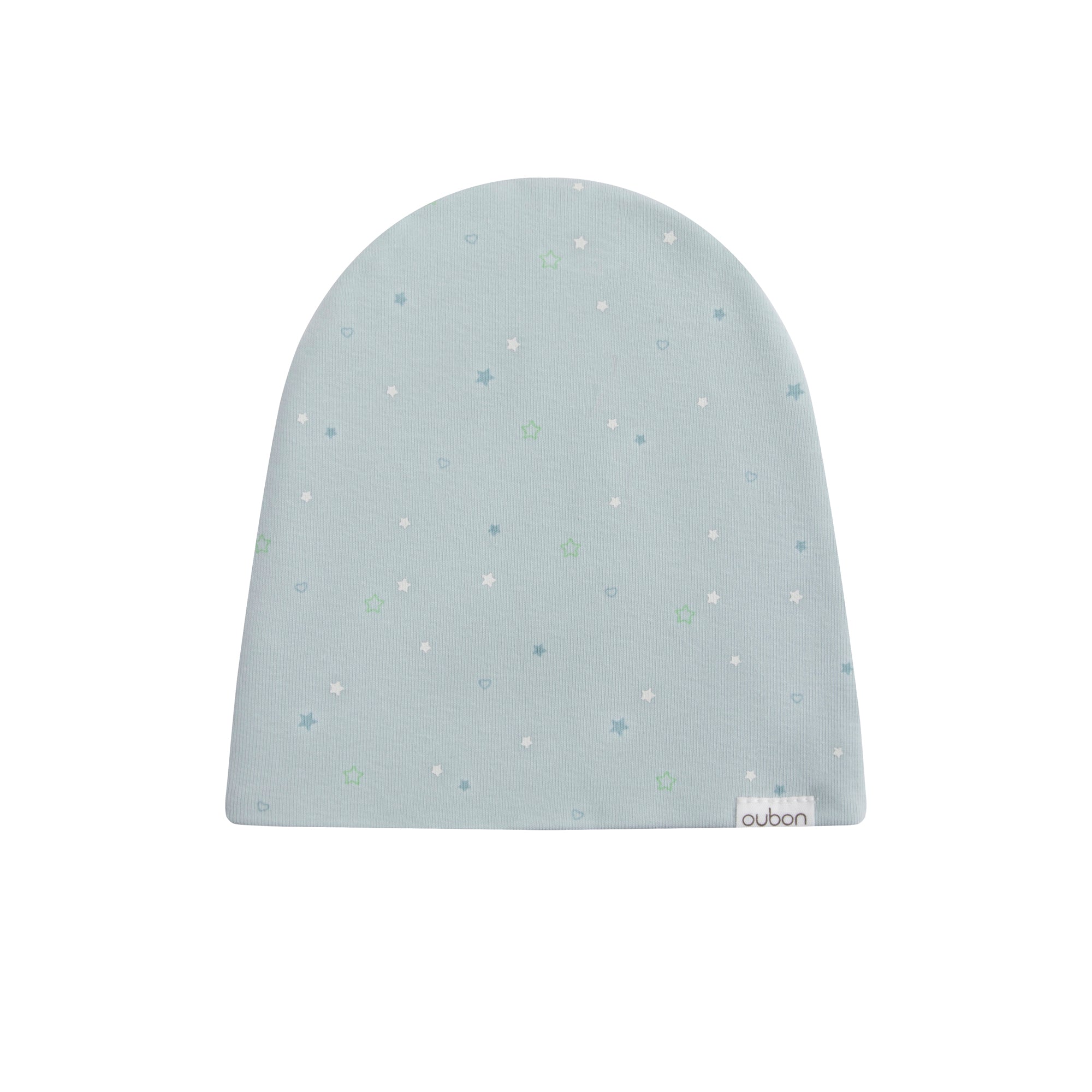 Blue Cotton Allover Star/Heart Print Set