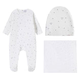 Logo And Star Print Footie & Hat - Boys