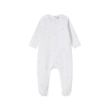 All Over Bird Print Footie & Hat - Girls
