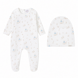 Forest Print Footie & Hat - Boys