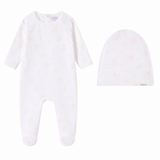 Forest Print Footie & Hat - Girls