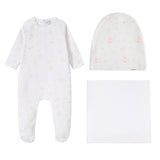 Forest Print Footie & Hat - Girls