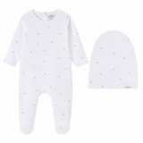 Logo Letter Print Footie & Hat - Boys
