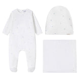 Logo Letter Print Footie & Hat - Boys