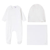Logo Letter Print Footie & Hat - Girls