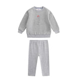 Grey Snow Sweat Set - Boys