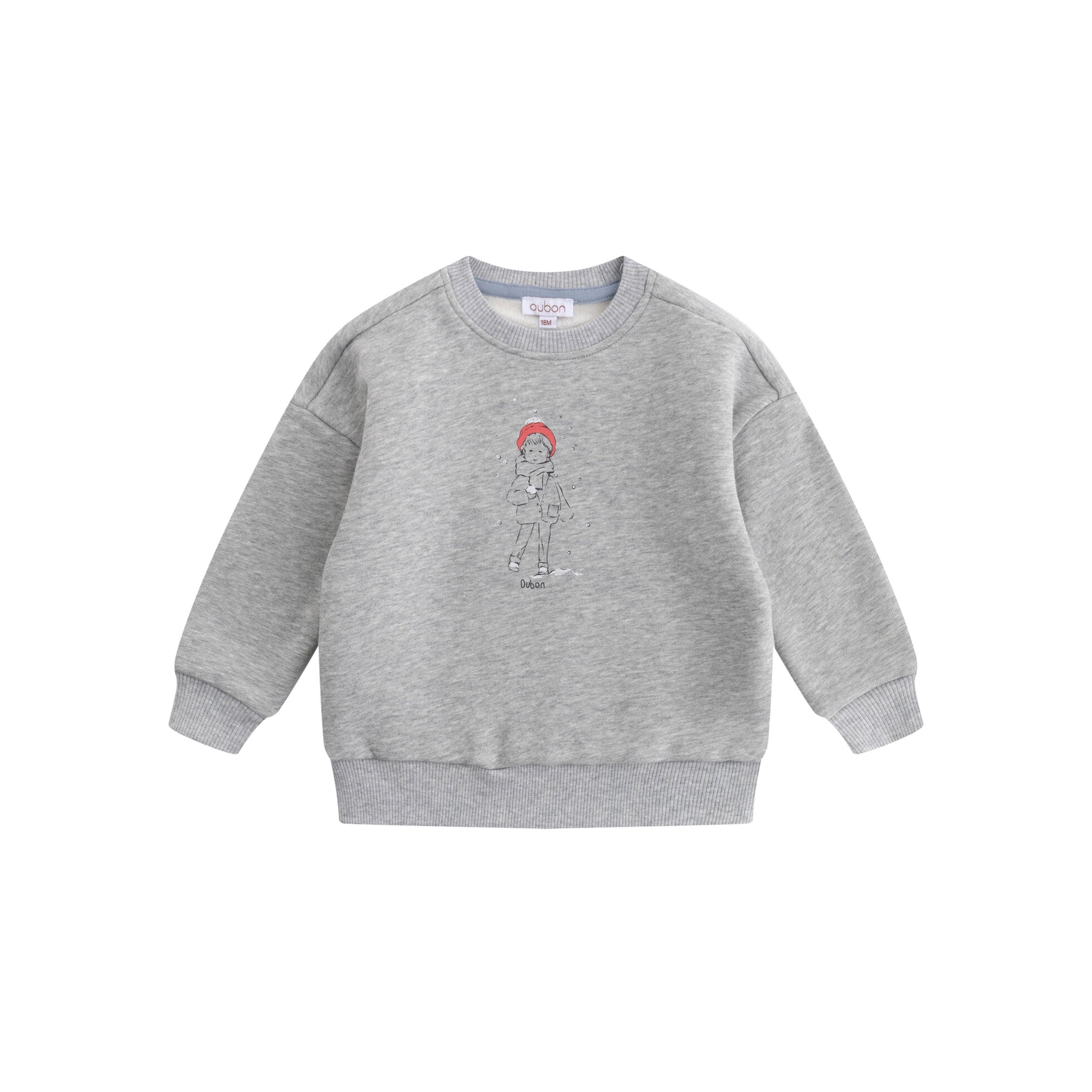 Grey Snow Sweat Set - Boys
