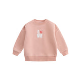 Pink Love Patchwork Sweat Set - Girls