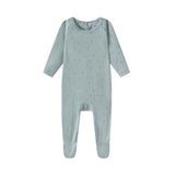 Blue Cotton Bud Print Footie