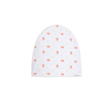 White Floral Footie + Hat And Blanket
