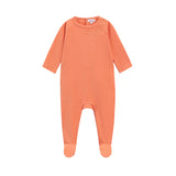OUBON Embroidered Footie - Coral