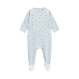 All Over Blue Boat Print Footie