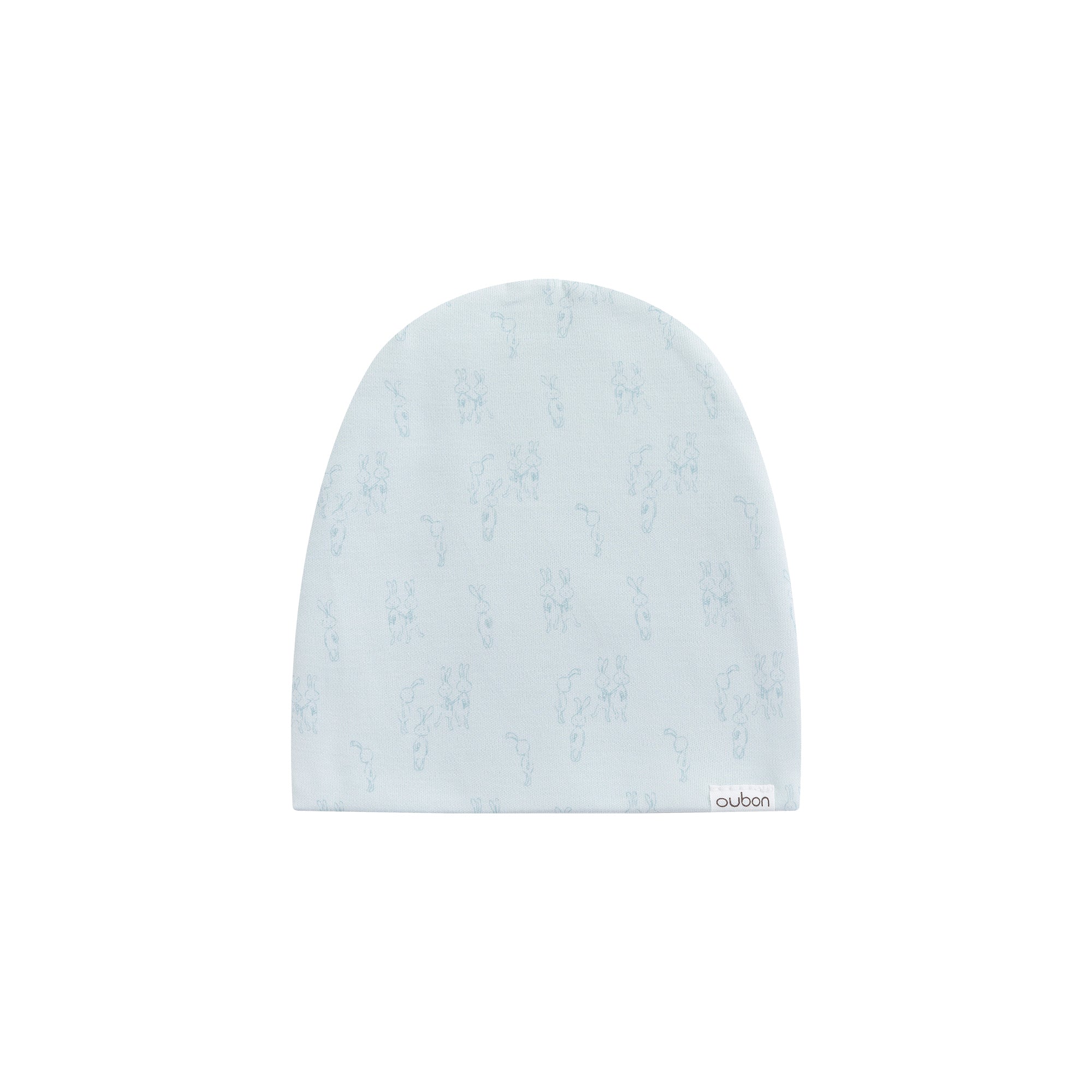 All Over Bunny Print Blue Ground Footie & Hat