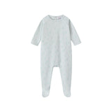 All Over Bunny Print Blue Ground Footie & Hat