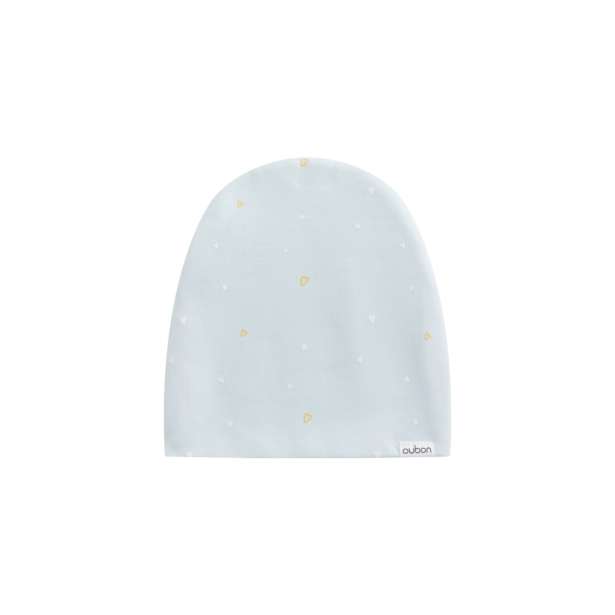 Blue Outlined Heart Print Footie & Hat