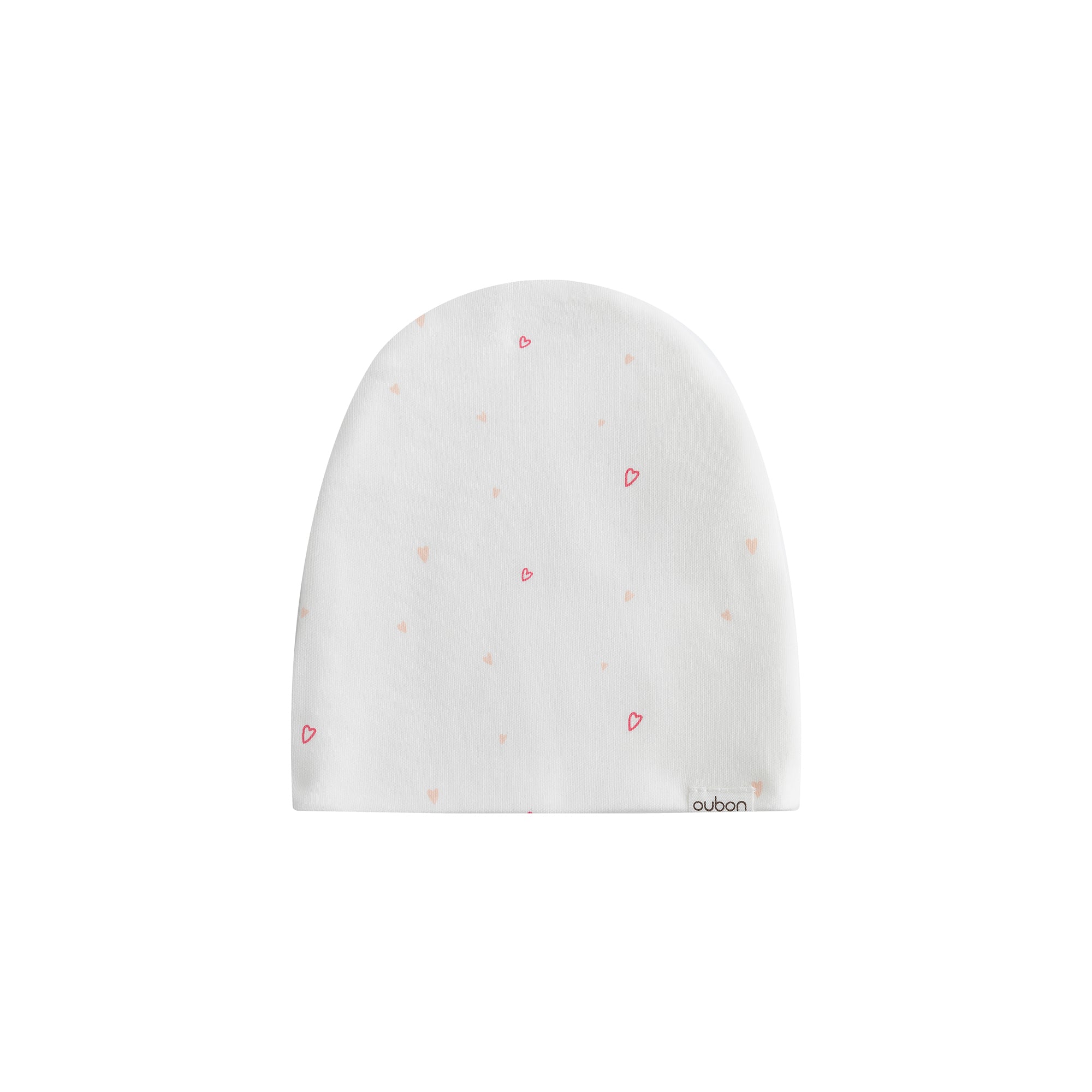 Pink Outlined Heart Print Footie & Hat