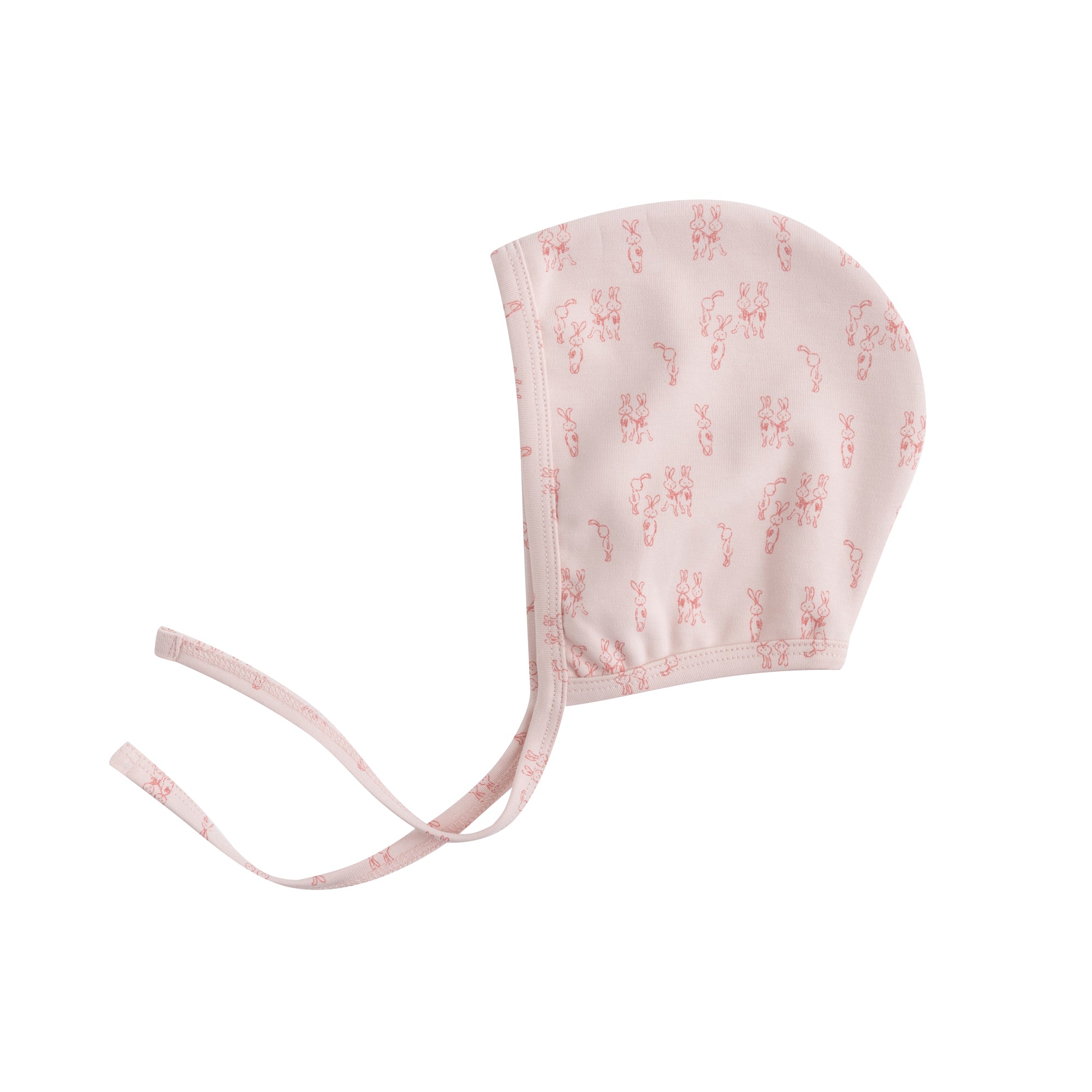 Bunny Print 2 Pc + Bonnet Set - Girls