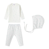 Rose Blue Floral 2 Pc + Bonnet - Boys