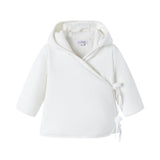 White Wrap Jacket With Heart Burst Lining + Hat - Boy's