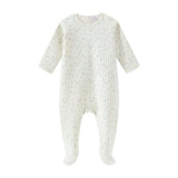 Leaf Print-White & Blue Set