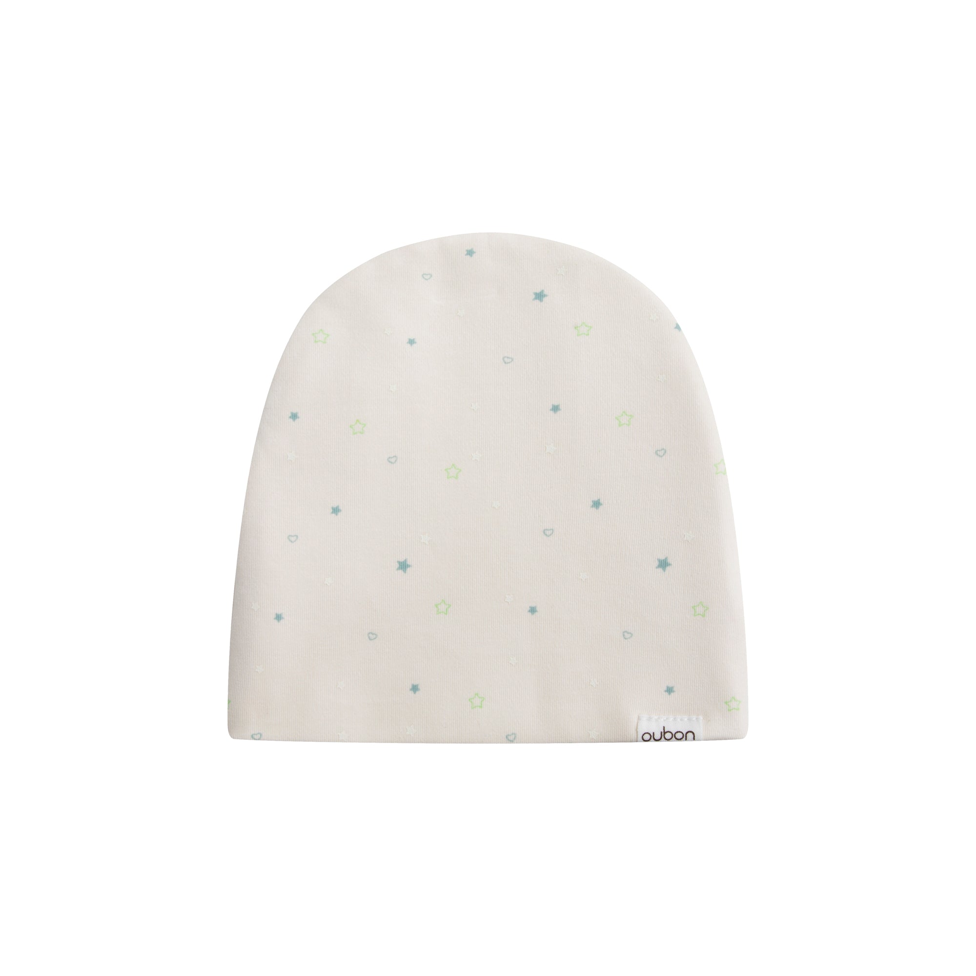 White Cotton Allover Star/Heart Print Set
