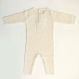 Off White Knit  Onesie 3 Pc Set