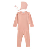 Blush Cotton 2 Piece + Bonnet