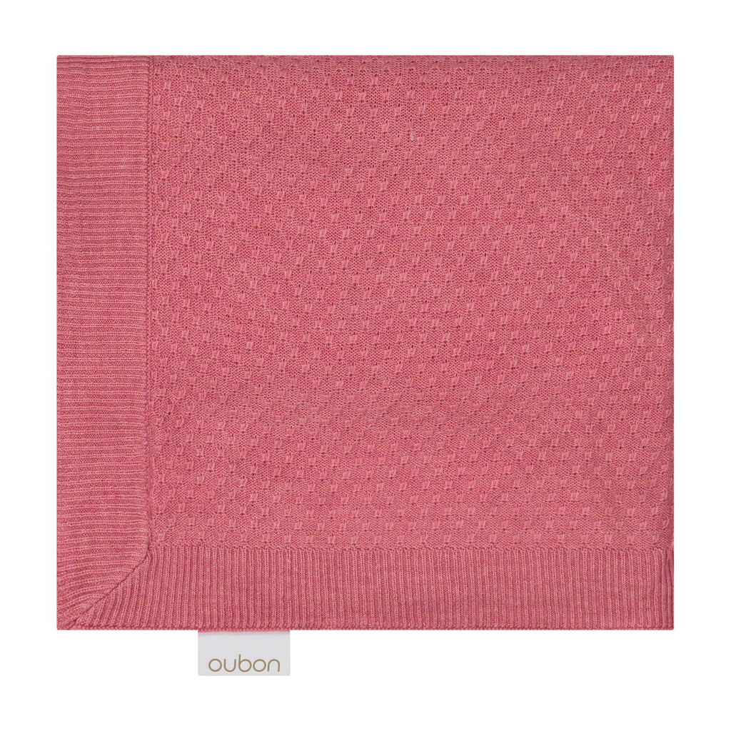 Oubon Baby Pink Knit Blanket