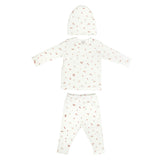 Oubon Baby Pink Floral Three Piece Set