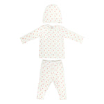 Oubon Baby Red Floral Three Piece Set