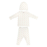 Oubon Baby Red Floral Three Piece Set