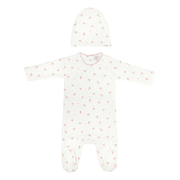 Oubon Baby Terracotta Footie and Hat