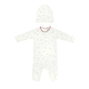 Oubon Baby Red Star Footie and Hat