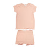 Oubon Baby Ribbed Set in Peach