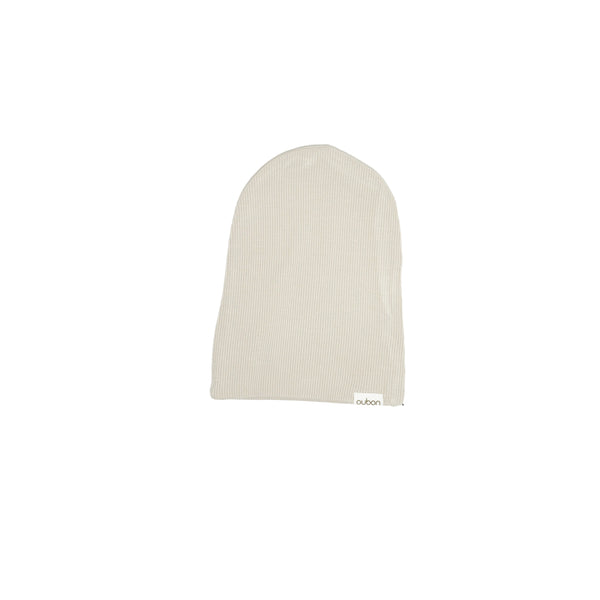 Oubon Baby Ribbed Beanie in Beige